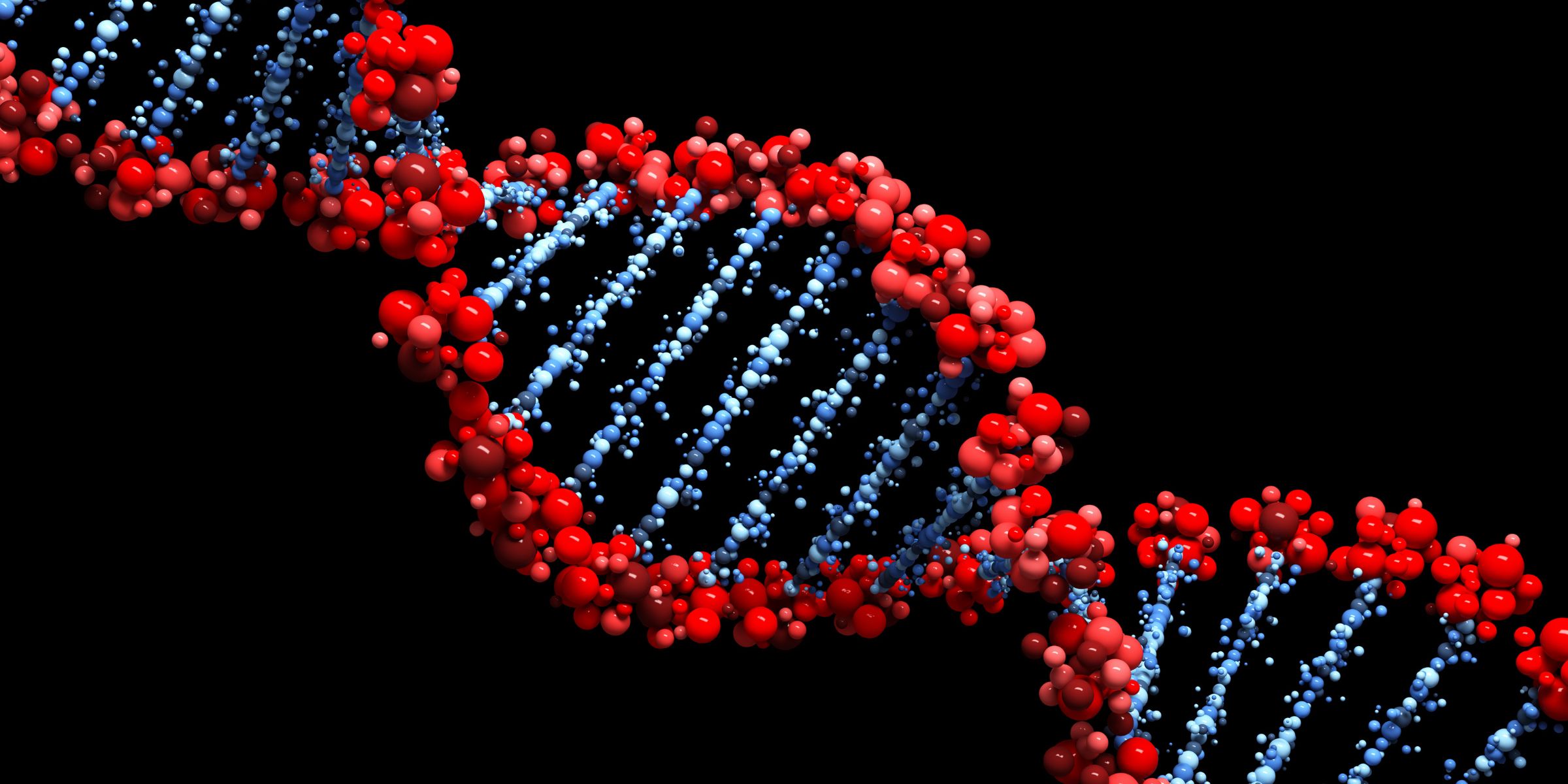 3D illustration of a DNA double helix